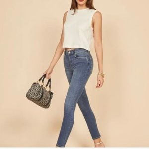 Reformation High & Skinny Ankle Jeans in Geneva Wash Size 26